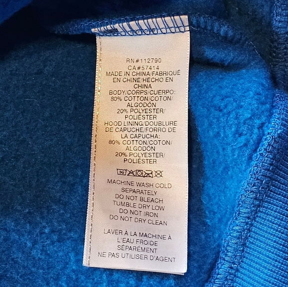 True Religion Bright Blue Zip Up Hoodie Medium - Picture 4 of 4